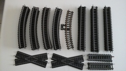 Lot De Rails VINTAGE HO - Fleischmann - Vers 1945/60 - En Carton Et Fer-blanc - Track