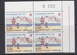 Greenland 1997 Nanortalik 1v Bl Of 4 (issue Number) Used Cto (35123C) Stamps With Full Gum - Usati