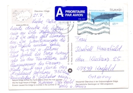 ISLAND, 1999, Michel 907, AK-Einzelfrankatur - Storia Postale