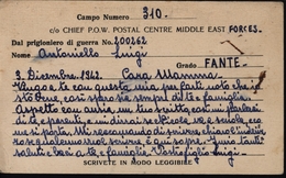 Guerre 39/45 Prisonnier Italien Des Anglais Camp 310 Suez Egypte Certainement Ex Afrika Korps FP - Autres & Non Classés
