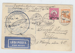 Hungary ZEPPELIN POSTCARD 1931 - Brieven En Documenten