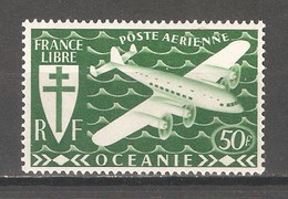 French Polynesia 1942,Omnibus Plane Issue 50fr, Scott # C8,VF MLH*OG (K-8) - Aéreo