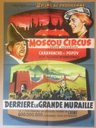 Affiche Cinéma Originale Du Film  DERRIERE LA GRANDE MURAILLE 1950 Avec LES CLOWNS CARANDACHE Et POPOV Du MOSCOU CIRCUS - Affiches & Posters