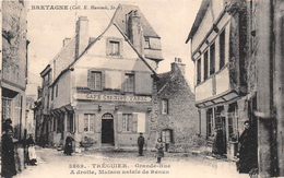 ¤¤  -  3869  -  TREBEURDEN  -  Grande-Rue  -  A Droite , Maison Natale De Renan  - Café " CORNIOU "     -  ¤¤ - Trébeurden
