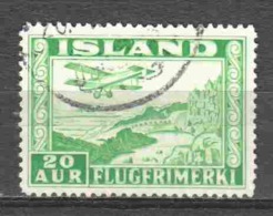 Iceland Island 1934 Mi 176A Canceled - Poste Aérienne