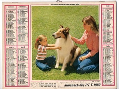 Calendrier Almanach Des P.T.T De 1982 Photo D'un Colley - Complet De La Région Parisienne - Grossformat : 1981-90