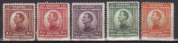 Yugoslavia Kingdom King Alexander 1923 Mi 169-173 MLH,MNH - Ungebraucht