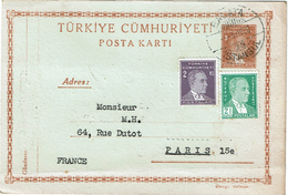 SAPR2 - TURQUIE EP CP GALATA / PARIS MAI 1939 - Briefe U. Dokumente
