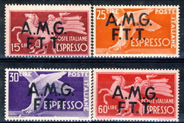 Trieste Zona A Espressi 1947-48 Serie 1-4 MVLH Cat. € 130 - Posta Espresso