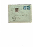 SAPR2 - FRANCE EP ENVELOPPE SAGE 15c + COMPL.TS RECOMMANDEE SENLIS / VILLEFRANCHE JUIN 1897 - Standard Covers & Stamped On Demand (before 1995)