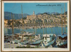 Calendrier Almanach Des P.T.T De 1970 Photo Port De Menton - Complet Du Département Du Nord De La France - Tamaño Grande : 1961-70