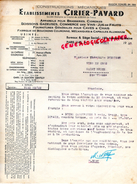 75- PARIS -FACTURE ETS. CIRIER PAVARD-CONSTRUCTIONS MECANIQUES-BRASSERIE CIDRERIE-189 RUE DU MAINE- 1950 - 1950 - ...