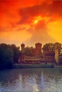 Torino - Tramonto Sul Fiume Po E Castello Medioevale - 380 - Formato Grande Non Viaggiata – E1 - Fiume Po