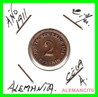 GERMANY - IMPERIO - DEUTSCHES REICH - 2 Pfn. AÑO 1911-A - Copper, 20 Mm - 2 Pfennig