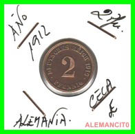 GERMANY - IMPERIO - DEUTSCHES REICH - 2 Pfn. AÑO 1912-E - Copper, 20 Mm - 2 Pfennig