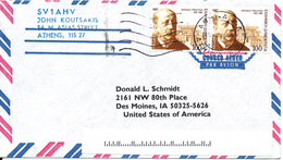 Greece Air Mail Cover Sent To USA 1999 - Brieven En Documenten