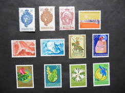 Liechtenstein  : 12 Timbres Neufs - Sammlungen