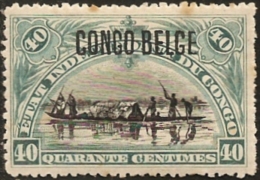 Belgische Congo Belge - 1909 Type Mols 40 C Local Overpr MH- Some Foxing - Neufs