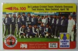 SRI LANKA - GPT - 14SRLA - 100 Units - Cricket Team Historic Test Victory 1995 - Mint Blister - Sri Lanka (Ceylon)