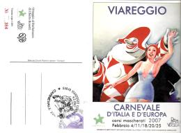 [MD0740] CPM - VIAREGGIO - CARTOLINA DOPPIA - CON 6 ANNULLI 1996 - CARNEVALE D'ITALIA E D'EUROPA - NUMERATA 384 - NV - Viareggio