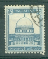 Palestine: 1932/44   Buildings    SG108a    15m   Grey-blue   Used - Palestina