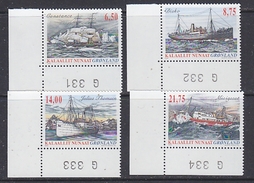 Greenland 2004 Ships 4v (corner, Issue Number) ** Mnh (35131) - Neufs