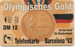 Allemagne : Thème Médaille Olympiques Gold : Barcelone 92 : DM12 - Postzegels & Munten