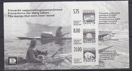 Greenland 2001 Unissued Stamps M/s IMPERFORATED Blackprint ** Mnh (35134A) - Blocks & Sheetlets