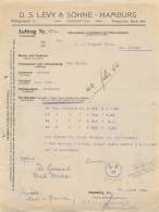 FACTURE - LETTRE : HAMBURG - D.S. LEVY & SOHNE - 1926 - Other & Unclassified