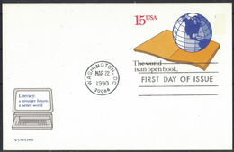 AZ374    USA 1990 The World Is An Open Book, Postcard Stationery - 1981-00