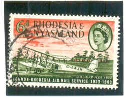 1962 RHODESIE NYASALAND Y & T N° 41 ( O ) 6d - Nyassaland (1907-1953)