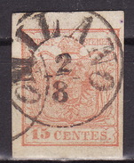 LOMBARDO VENETO 1850 - TIPO II 15 C - Lombardo-Veneto