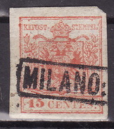 LOMBARDO VENETO 1850 - TIPO II 15 C - Lombardo-Veneto