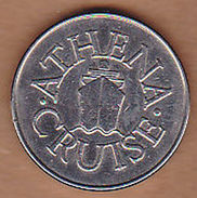 AC -  ATHENA CRUISE SILVER LAND TOKEN JETON - Noodgeld