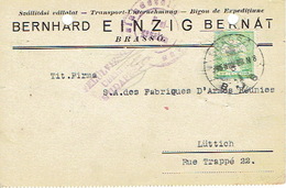 Postcard BERNHARD EINZIG BERNAT From BASSO To LÜTTICH (Belgium) Zensurstempel FELÜLVIZSGALVA ÜBERPRÜFT BUDAPEST - Lettres & Documents