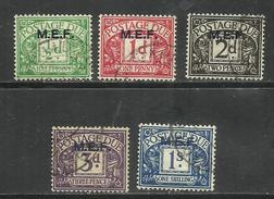 M.E.F. OCCUPAZIONE STRANIERA BRITANNICA MEF 1942 SEGNATASSE POSTAGE DUE TASSE TAXE SERIE COMPLETE SET USATA USED OBLITER - Britische Bes. MeF