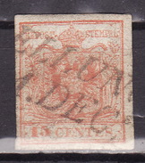 LOMBARDO VENETO 1850 - TIPO II 15 C - Lombardy-Venetia