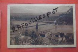 Cp Auvillar La Garonne Et Le Pont Suspendu N 15 - Auvillar