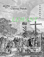 2016.03.30. 1050 Anniversary Of Christianisation Of Poland - Block MNH Black Print - Ungebraucht