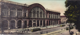 TORINO  /  Stazione Centrale Di P. Nuova - Cartolina Panoramica _ Viaggiata - Stazione Porta Nuova