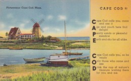 Massachusetts Cape Cod Picturesque Scene Showing Windmill - Cape Cod
