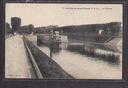 CPA 78 - CARRIERES-SOUS-POISSY - Les Ecluses - TB PLAN CANAL Avec Jolie Vue Sur Péniche Et Remorqueur - Carrieres Sous Poissy