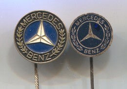 MERCEDES BENZ - Car, Auto, Automotive, Vintage Pin, Badge, Abzeichen, 2 Pcs - Mercedes
