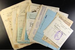 CHANNEL ISLANDS An Interesting Assembly Of Jersey And Guernsey 1930's Bill Heads And Receipts From A Good Range Of... - Andere & Zonder Classificatie