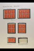 1952-1960 ½d ORANGE BOOKLET PANES. SPECIALIZED NEVER HINGED MINT COLLECTION Of All Different Complete... - Other & Unclassified