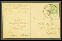 POSTED IN ADVANCE FOR CHRISTMAS DAY 1908 Liverpool Type 4 Cds, Fine Strike On Postcard. For More Images, Please... - Zonder Classificatie