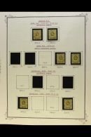 1902 - 1912 3D PURPLES ON YELLOWS SPECIALIZED SHADES GROUP. A Fresh, Lightly Hinged Mint Group Of Stamps... - Unclassified