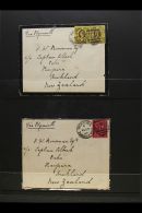 1887-99 COVERS GROUP A Lovely Group Of Four Mourning Covers Bearing 1887-99 Jubilee Issues To 6d, All Posted From... - Other & Unclassified