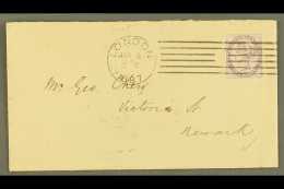 1887 ETHRIDGE MACHINE CANCEL (March) Envelope To Newark, Bearing 1d Lilac Tied By A Neat Upright Strike, Flap... - Other & Unclassified