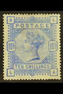 1883-84 10s Pale Ultramarine, SG 183a, Lightly Hinged Mint With Minor Gum Wrinkles. For More Images, Please Visit... - Other & Unclassified